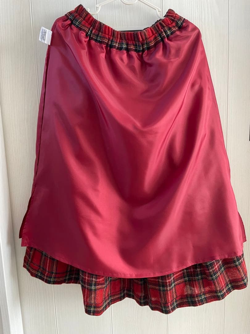 kubosanmade ウールガーゼチェックスカート