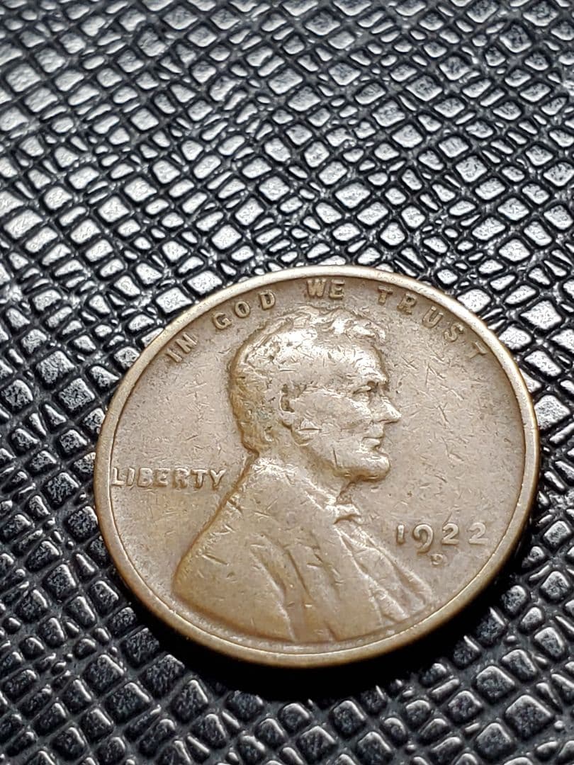 1482.　希少　1922年　D　アメリカ　リンカーン　麦　セント