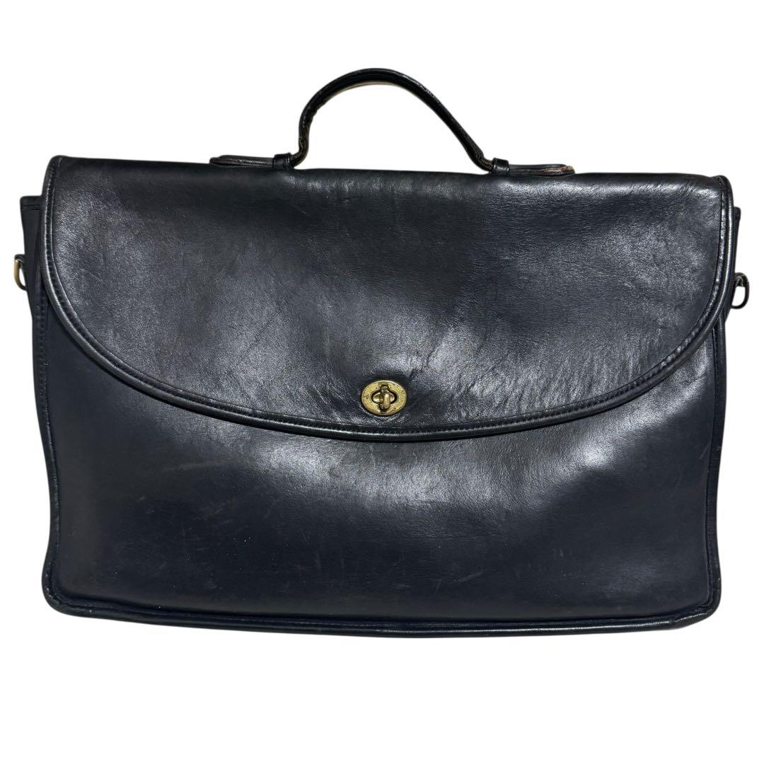 OLD COACH オールドコーチ レザー ブリーフバッグ 2wayバッグ 黒
