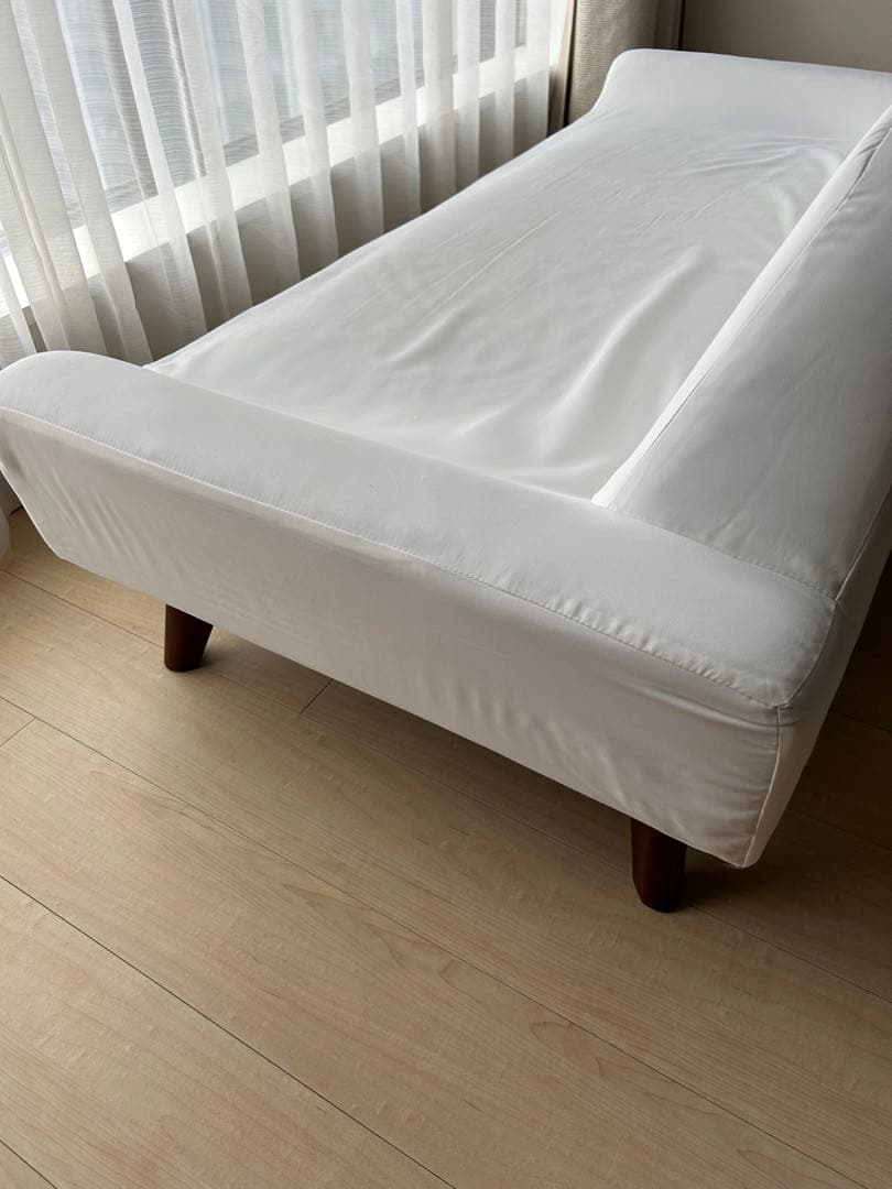 JSK　高級家具POLISソファSOL2P ベージュ/オレンジ替カバー付き