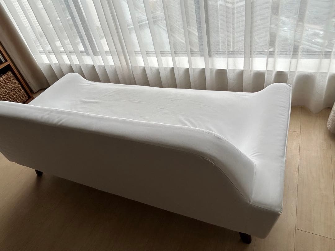 JSK　高級家具POLISソファSOL2P ベージュ/オレンジ替カバー付き