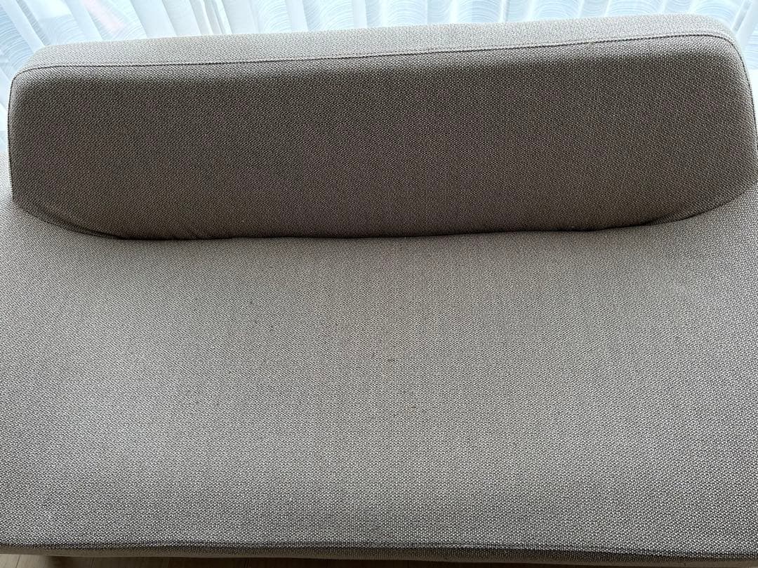 JSK　高級家具POLISソファSOL2P ベージュ/オレンジ替カバー付き