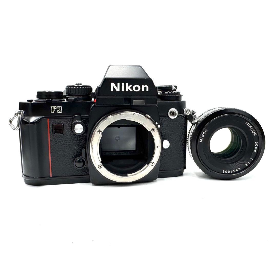 美品 Nikon F3 単焦点レンズ付き 50mm フィルムカメラ