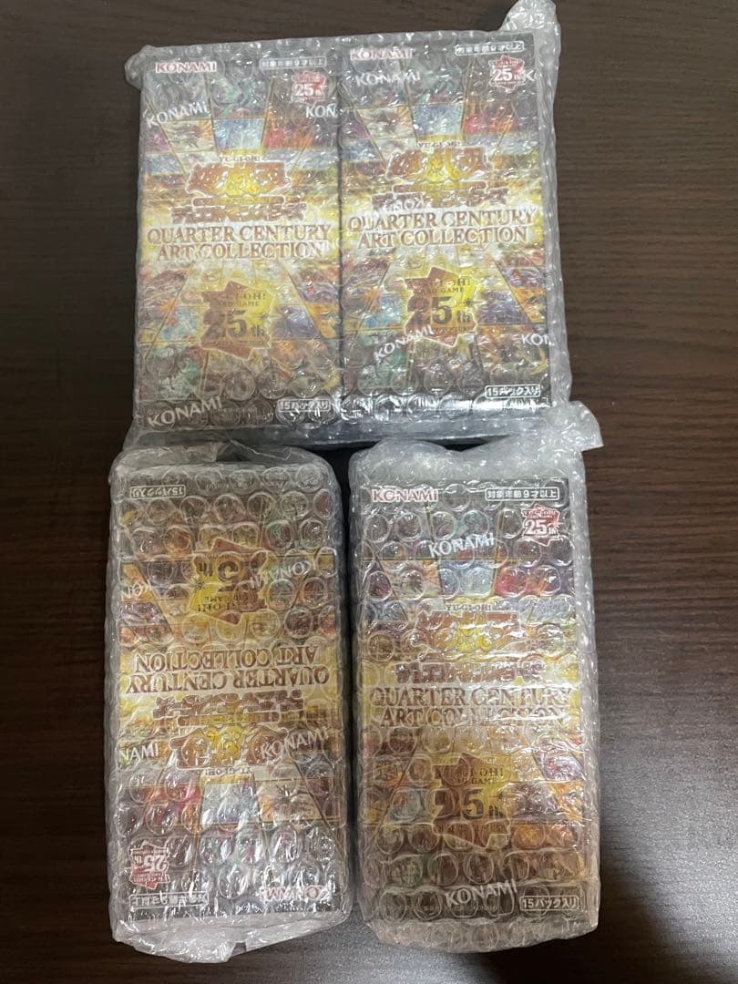 【未開封】遊戯王クオーターセンチュリーアートコレクション4BOX シュリンク付き
