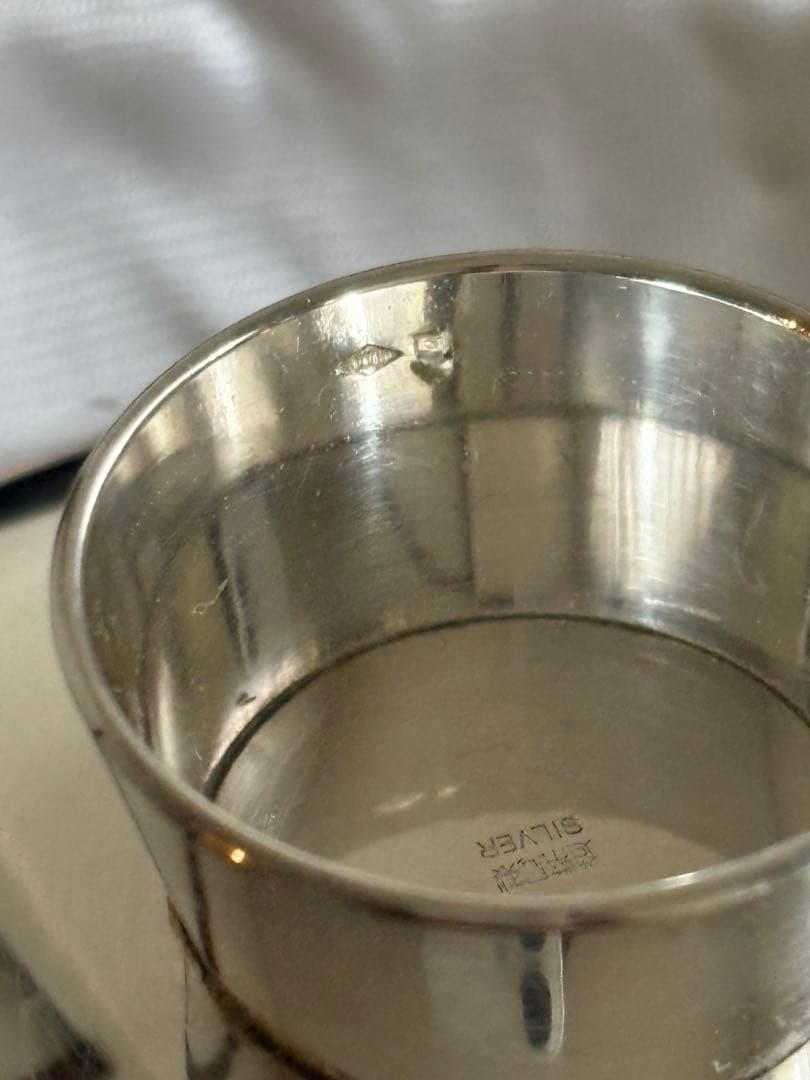 造幣局製　銀杯　盃　45.4グラム　純銀　SILVER 1000 刻印