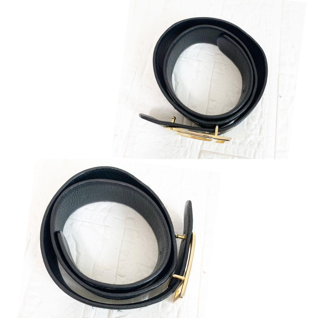 Christian Dior ディオール ベルト トロッターCDロゴ　ブラック