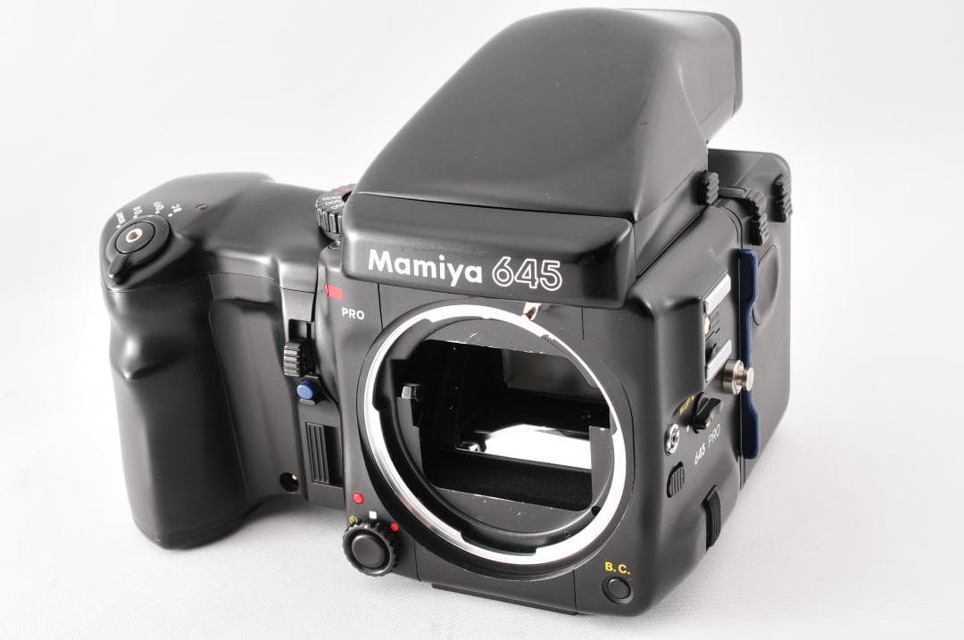 フィルムカメラ Mamiya 645 Pro Film Back Finder w/Grip