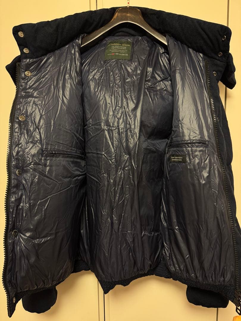 【極美品】ナノユニバース 西川コラボ　ダウンジャケット　ネイビー
