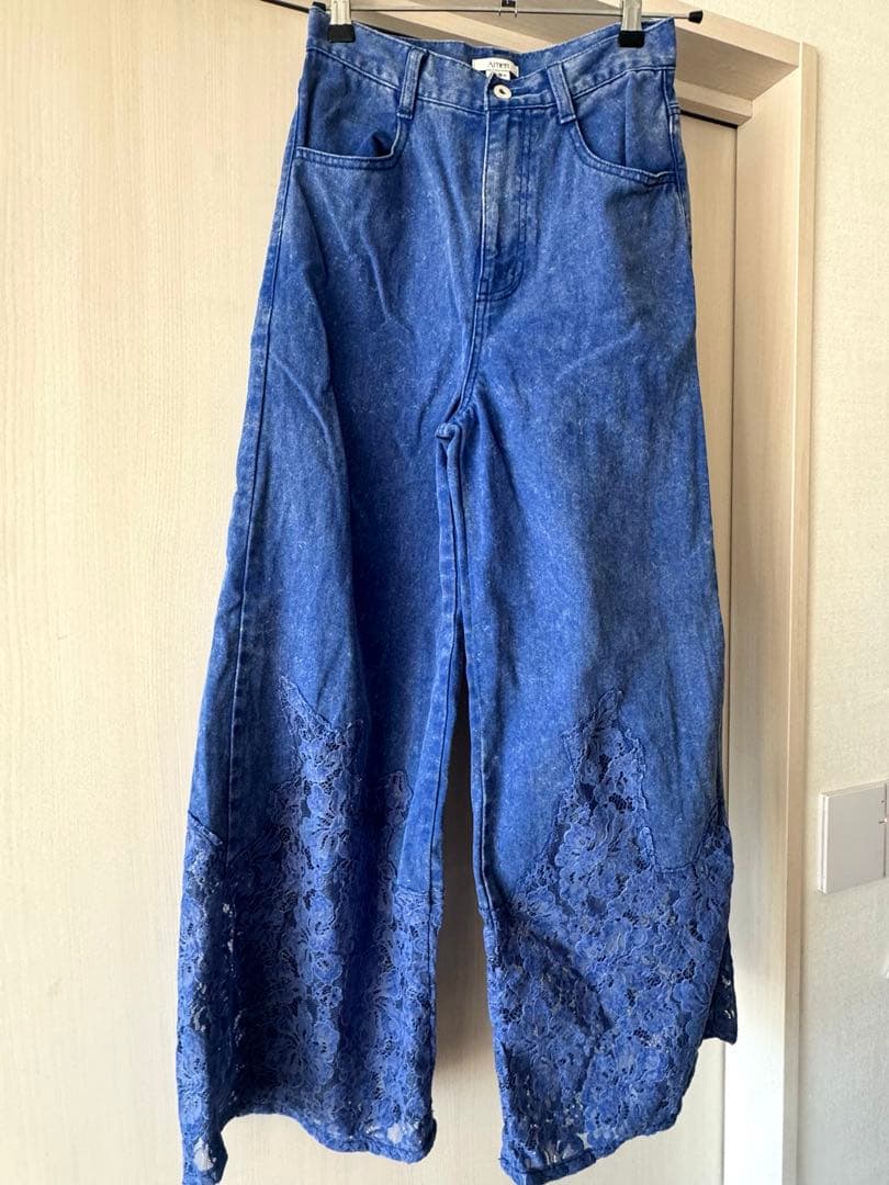 AmeriVINTAGE LACE DOCKING FADE DENIMパンツ