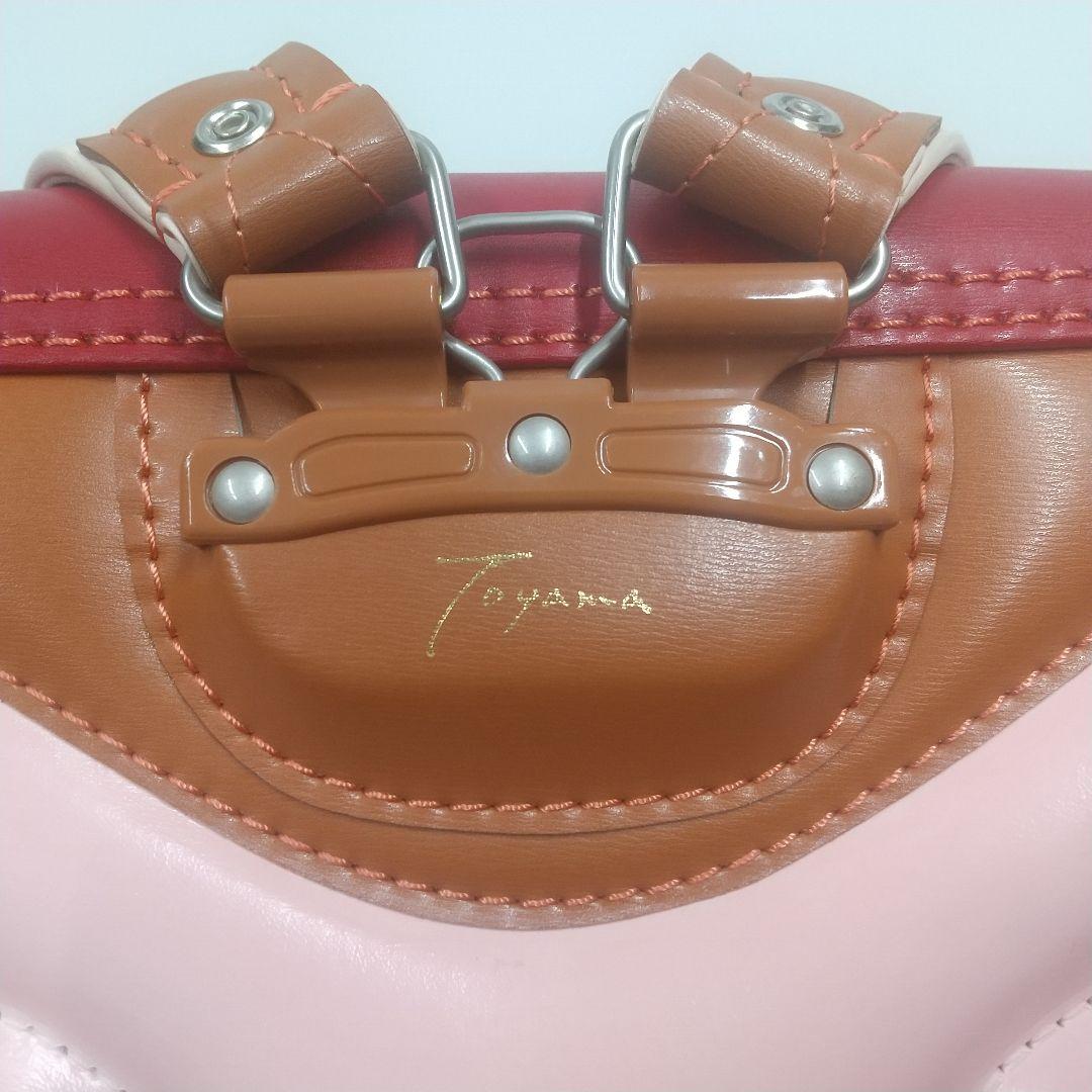 【未使用品】トヤマかばん店 牛革ボルサ ランドセル キャメル/レッド ピンク