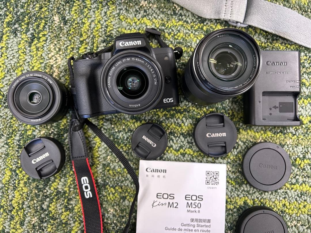 た*ー様 Canon EOS Kiss M2 一眼レフ 本体 望遠レンズ　接写レ