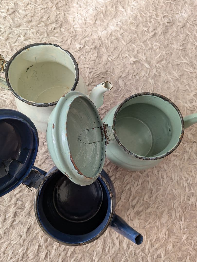ヴィンテージ　ホーローポットセット