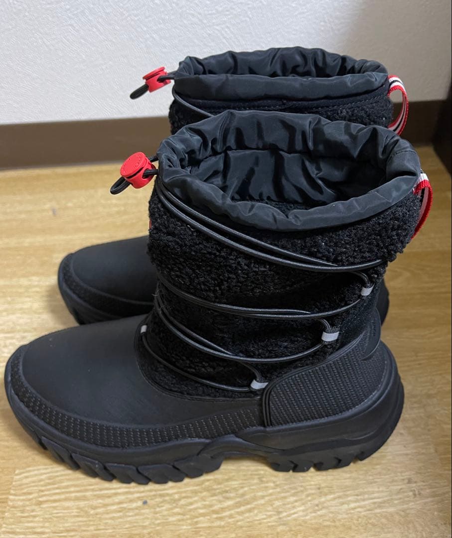 HUNTERファー付き防水ブーツ