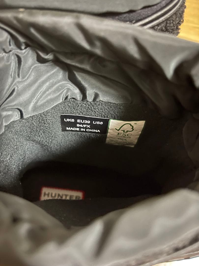HUNTERファー付き防水ブーツ