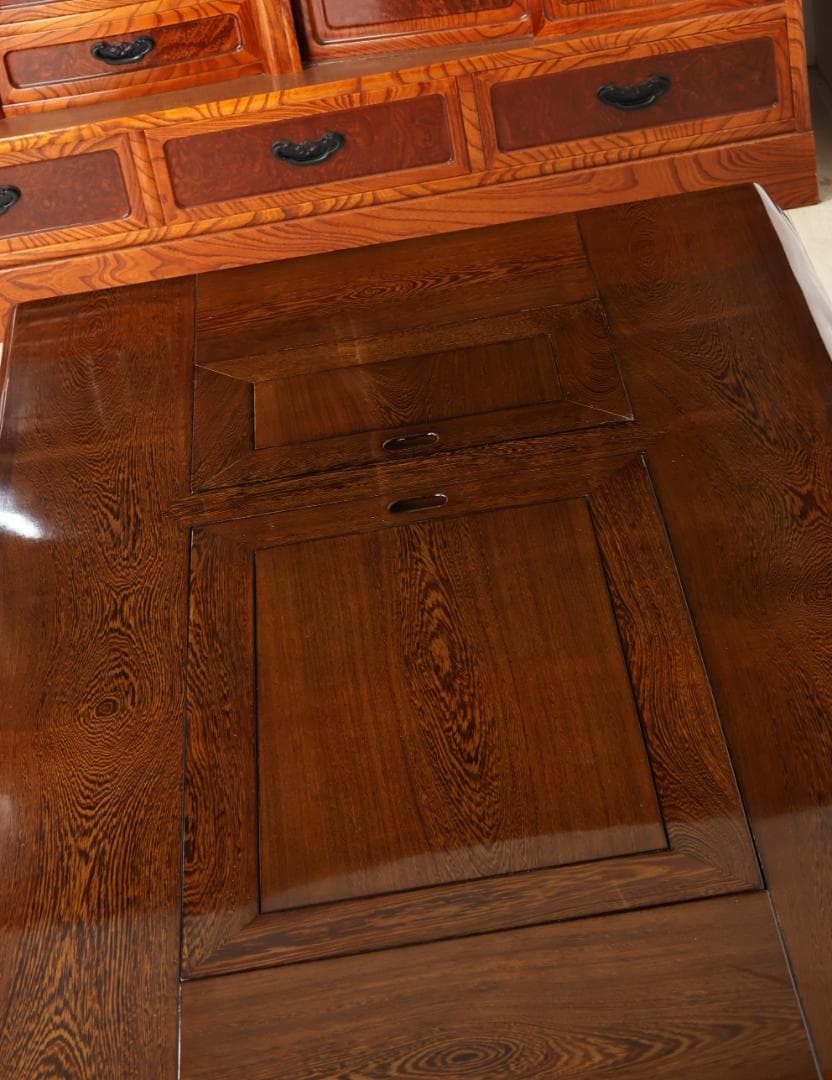 新品未使用　鉄刀木（タガヤサン）総無垢　関西火鉢　4尺　天厚7.5　BJ217