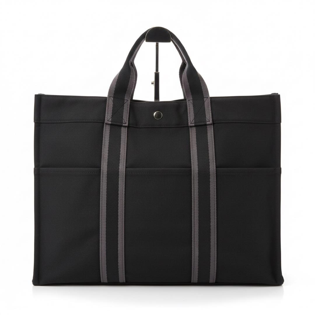 ケ*ウ様 【本物】エルメス トートバッグ フールトゥMM キャンバス 黒 ビジネ