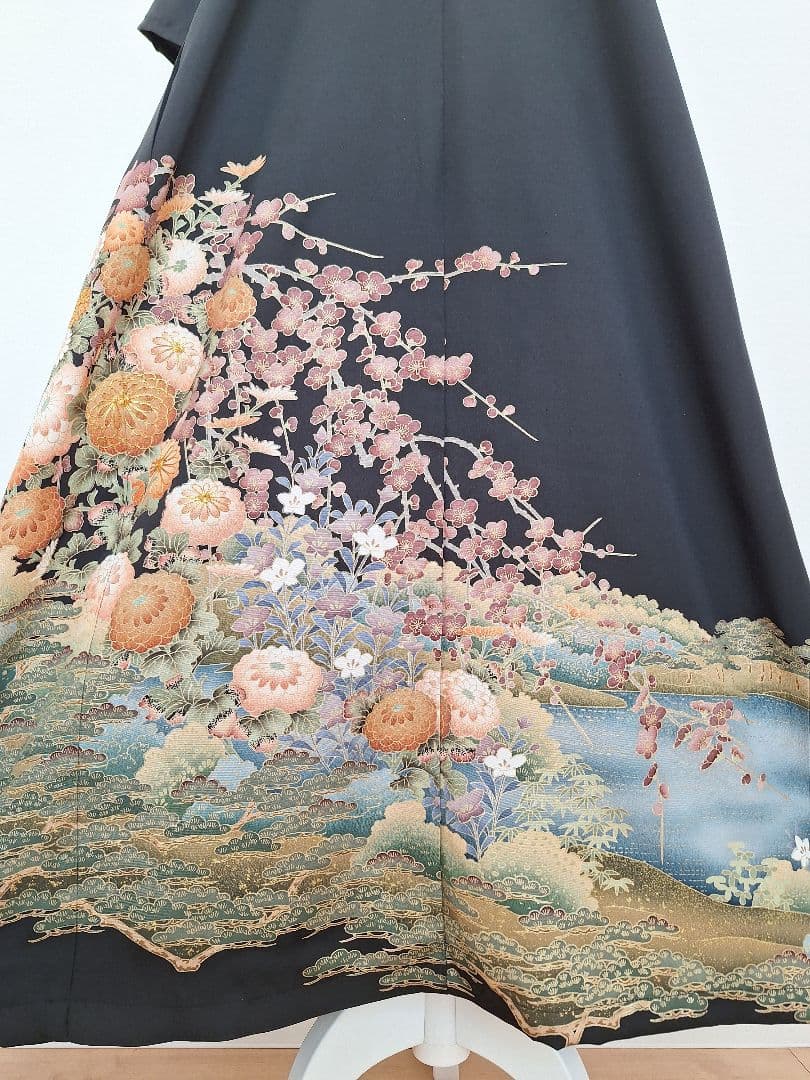 着物リメイクワンピース3682