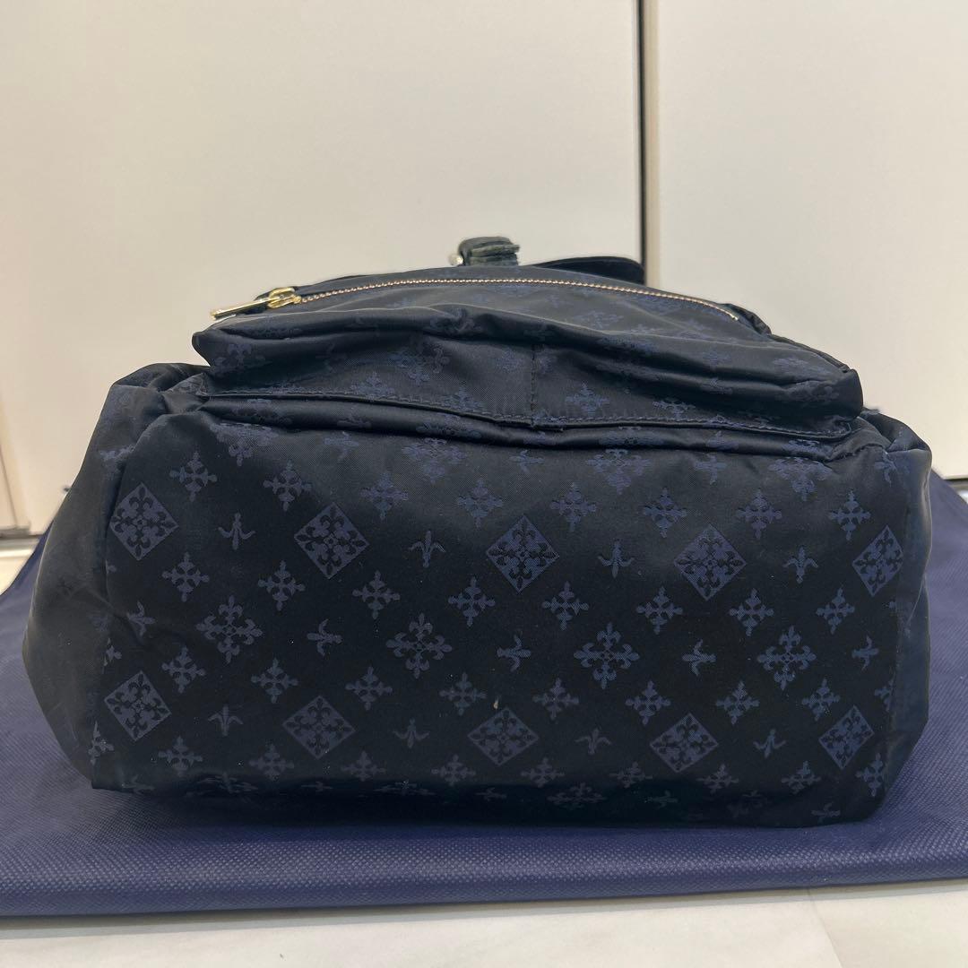 ラシット russet リュックサック ナイロン×レザー ブラック 保存袋付き