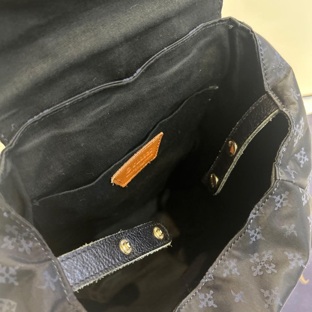 ラシット russet リュックサック ナイロン×レザー ブラック 保存袋付き