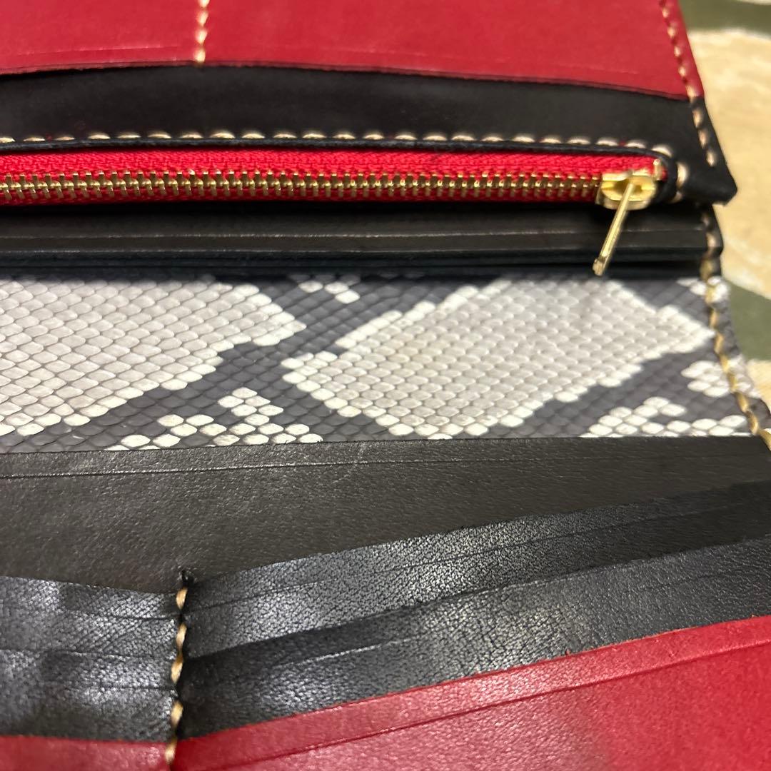 新春セール　新喜皮革コードバン本革長財布ロ ングウォレット ダイヤモンドパイ