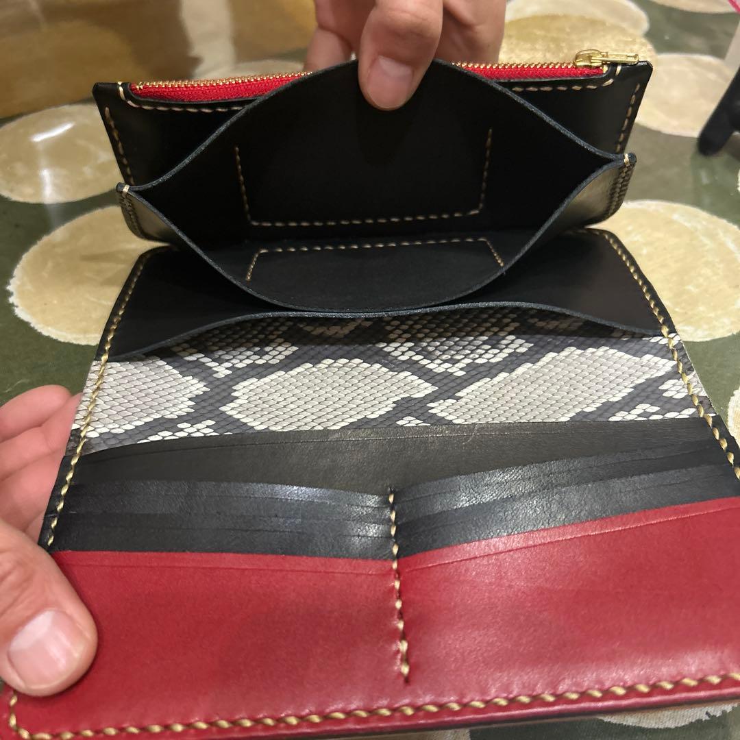 新春セール　新喜皮革コードバン本革長財布ロ ングウォレット ダイヤモンドパイ