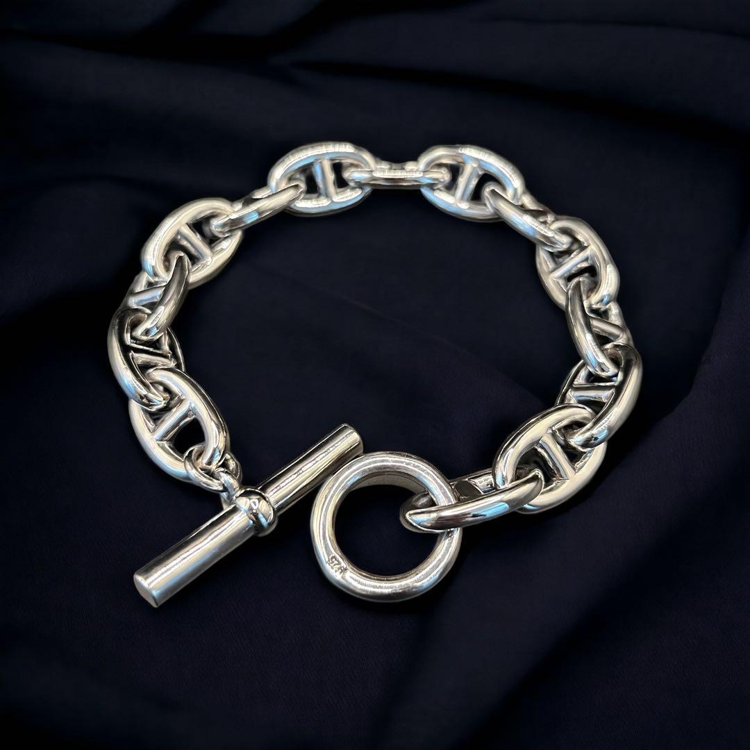 あ*き様 シルバー925 アンカーチェーン 特大 GMサイズ 14コマ ブレスレ