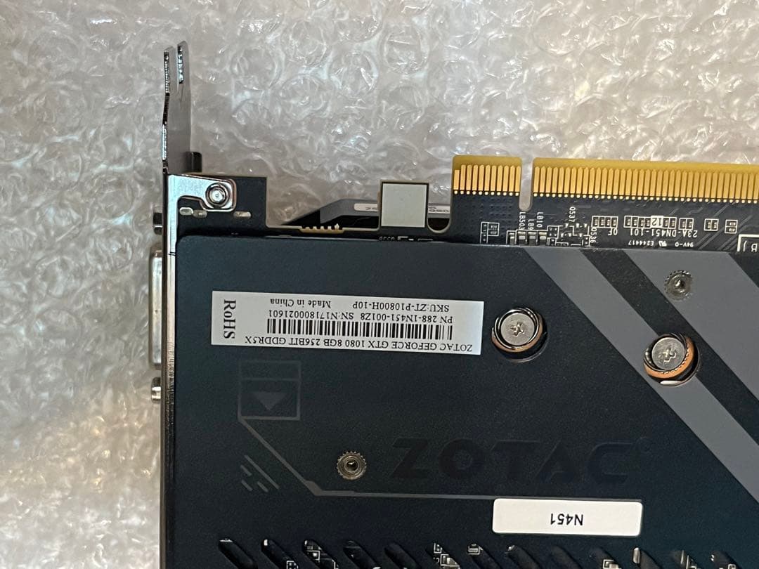 完動品　ZOTAC GeForce GTX 1080 8GB 美品です