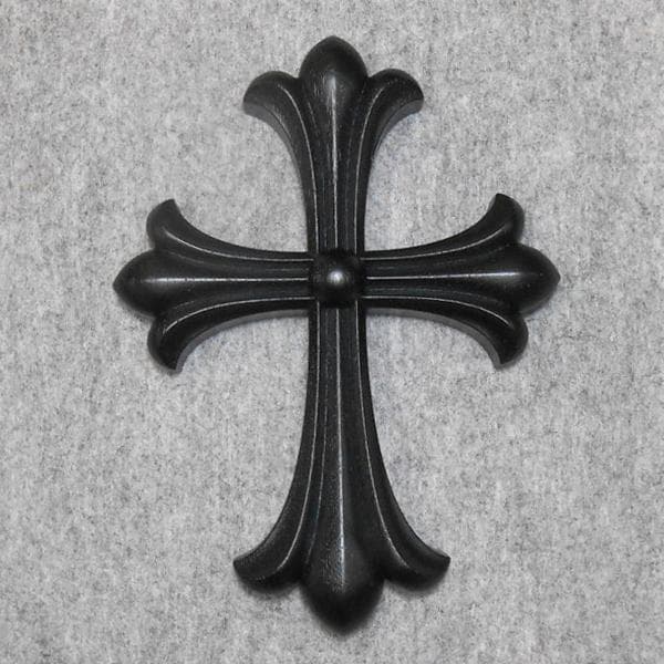 あんこ　十字架（ゴシッククロス）レリーフ彫刻＆ウッドトレイ３点セット