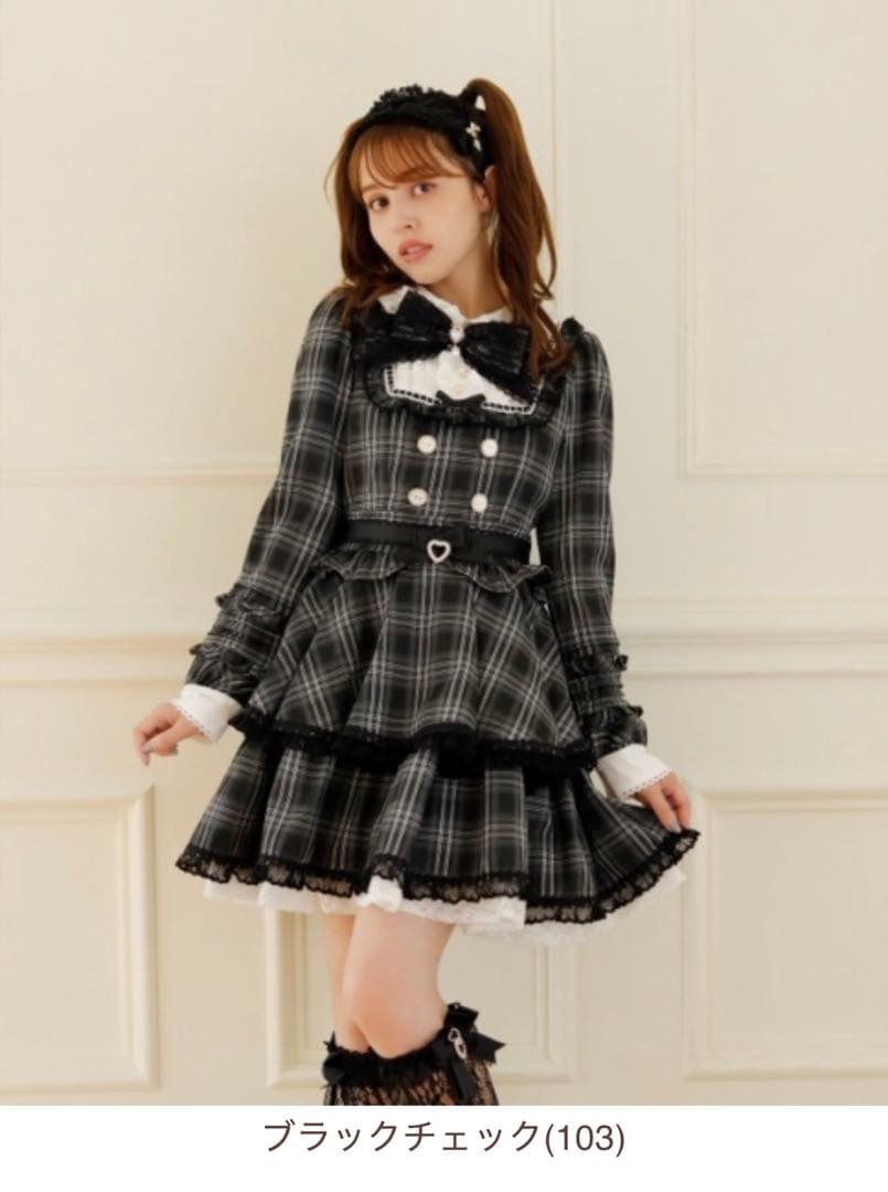 リズリサ スピンドルヨークティアードワンピース