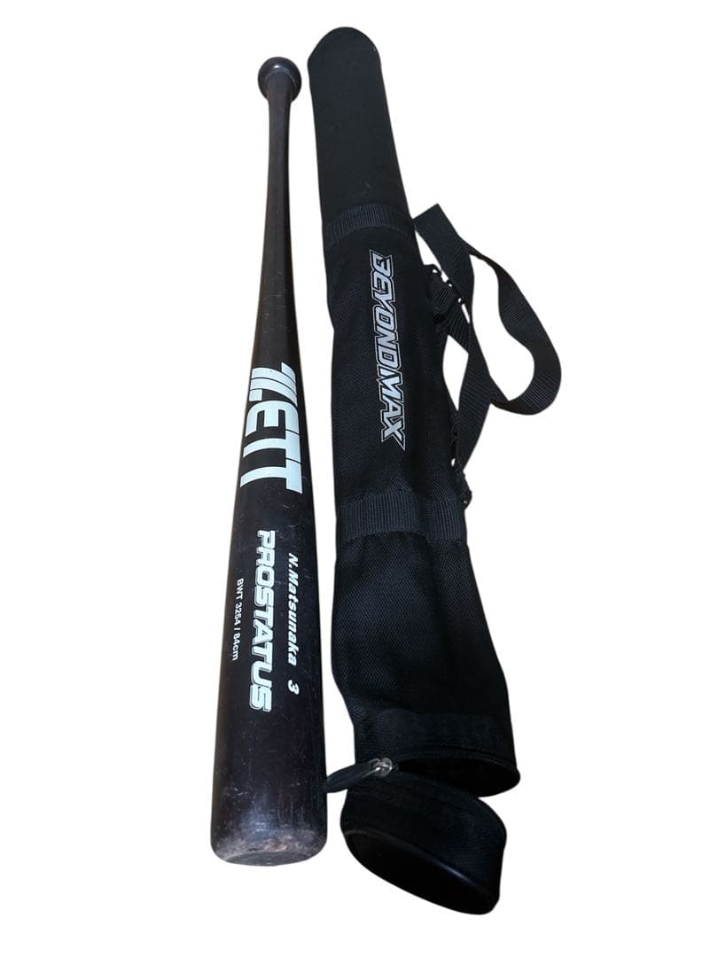 ZETT PROSTATUS 軟式バット 黒　松中モデル ケース付