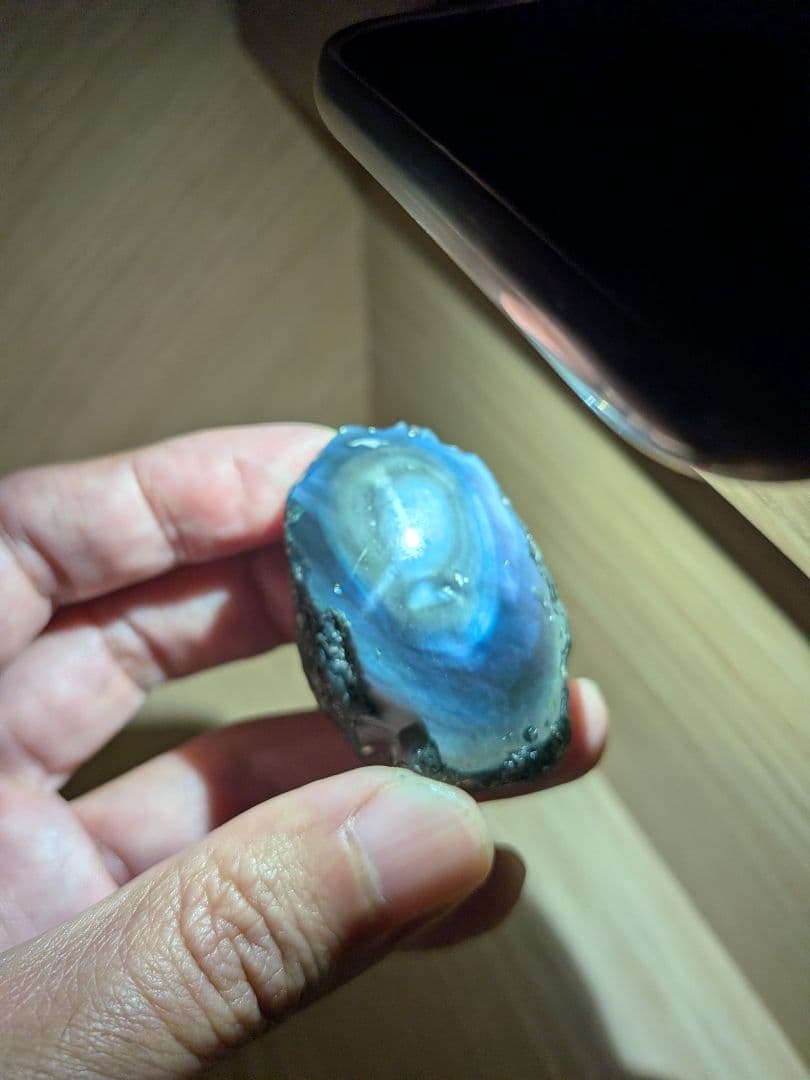 研磨品　十勝石玲瓏　ブルーレインボー特級品