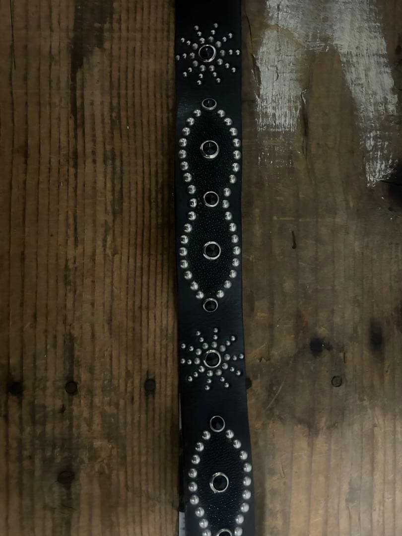 34inch ピーナッツ　HTC スティングレイ　レザースタッズベルト　茶芯