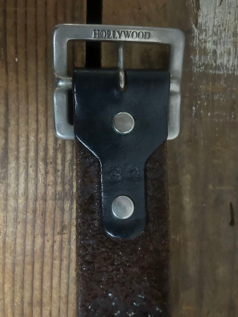 34inch ピーナッツ　HTC スティングレイ　レザースタッズベルト　茶芯