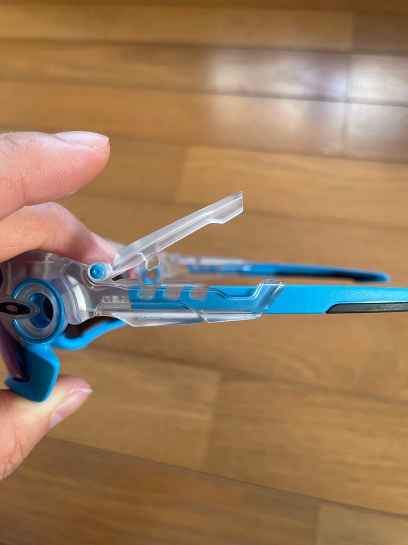 スポーツサングラス クリア/ブルー レンズ付き