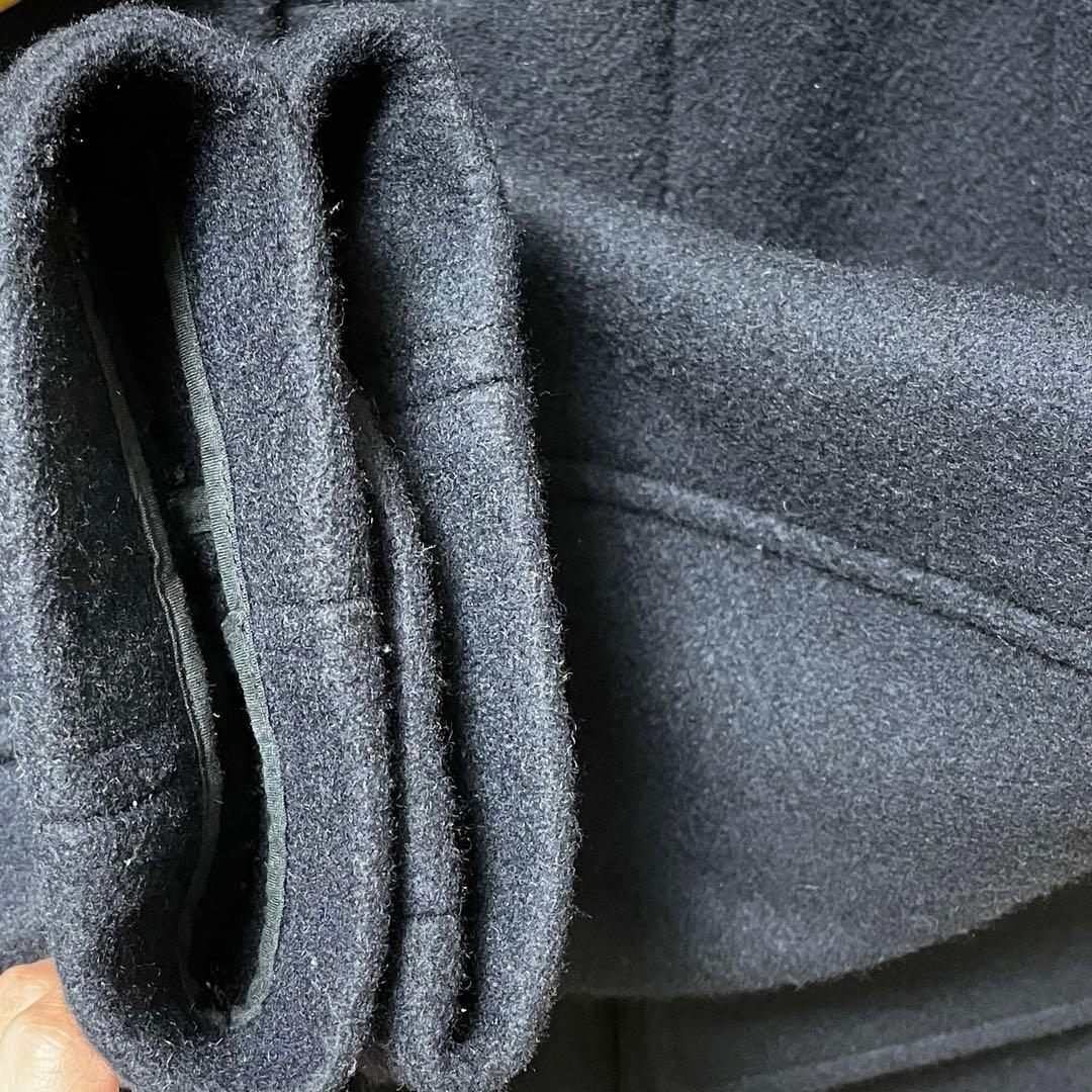 【美品】MHL. エムエイチエル レディースダッフルコート ミドル丈 ネイビー