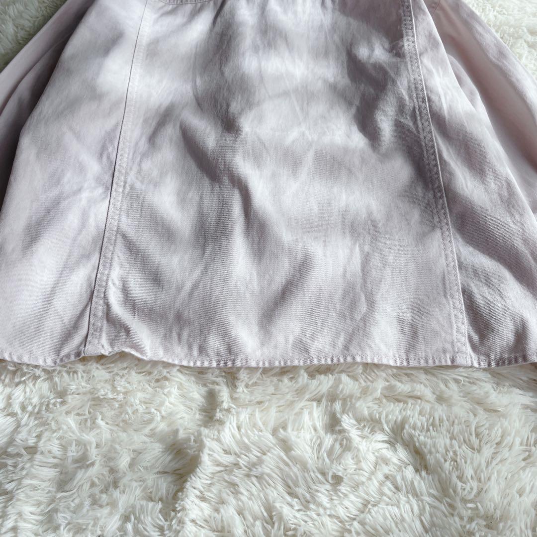 美品　JUSGLITTYクロップドデニムシャツ ジャスグリッティ ピンク