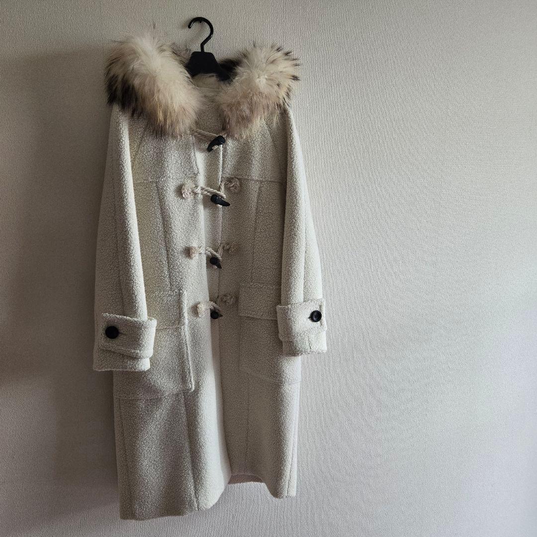 美品 GRACE CONTINENTAL ボアダッフルコート リアルファー
