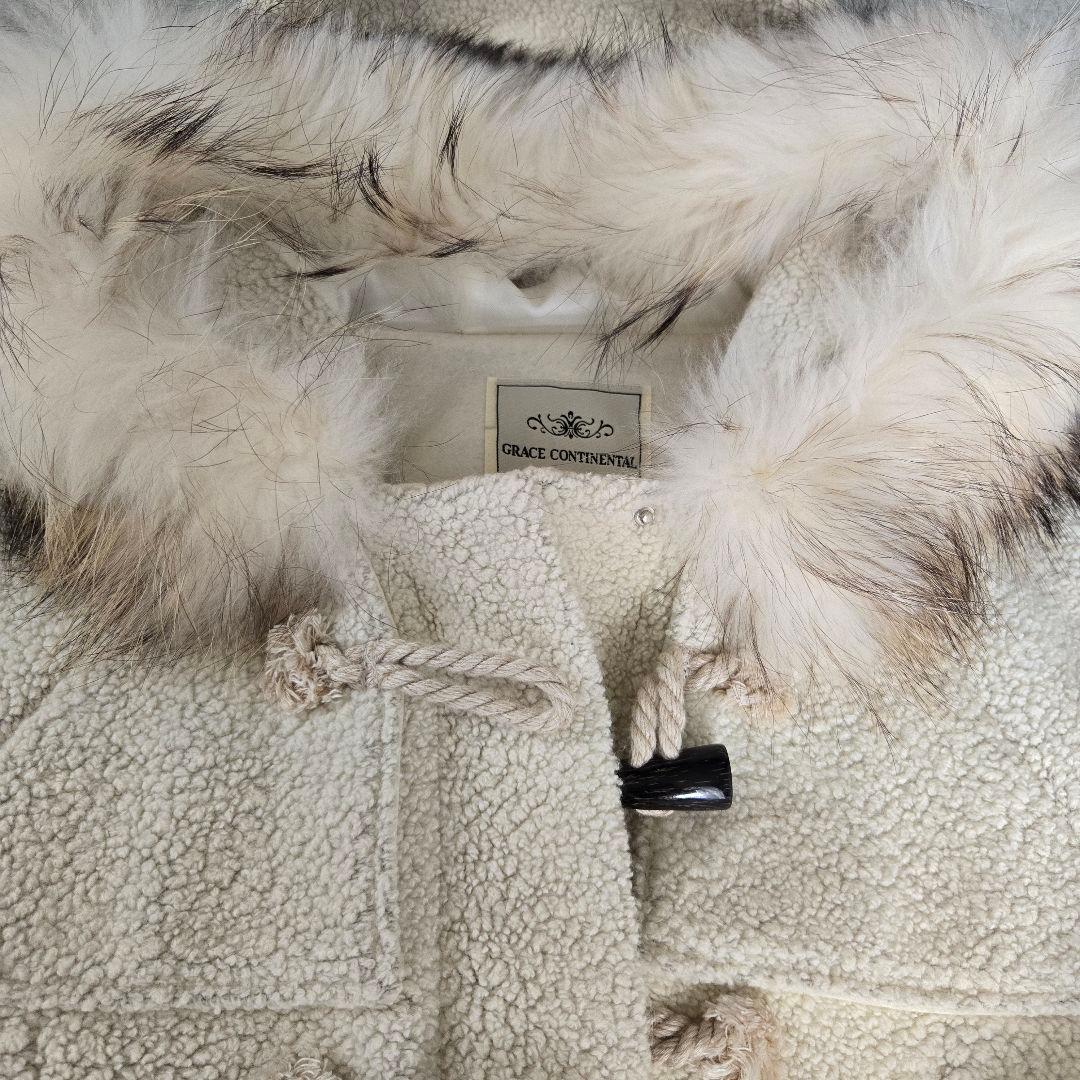 美品 GRACE CONTINENTAL ボアダッフルコート リアルファー