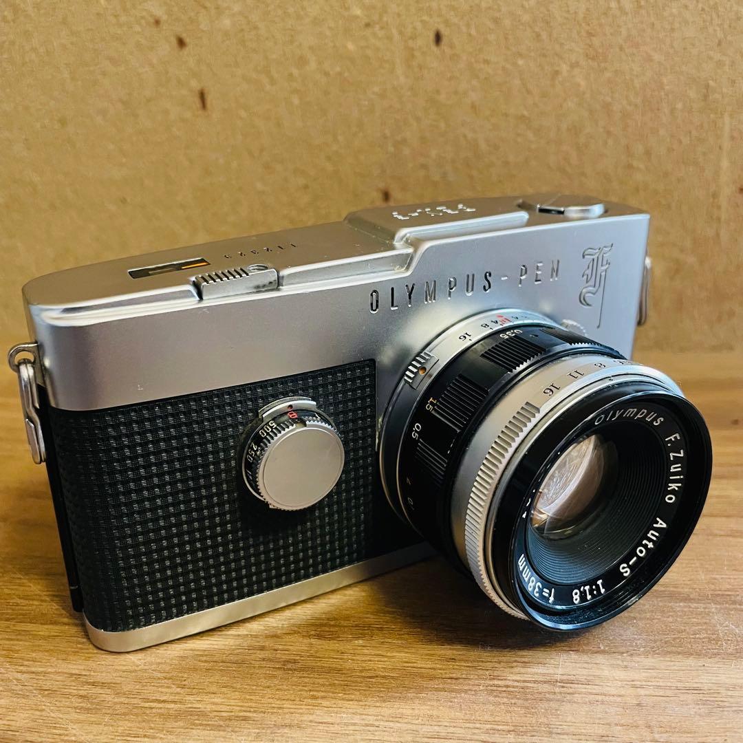 OLYMPUS PEN-F F.Zuiko Auto-S カメラ 花文字