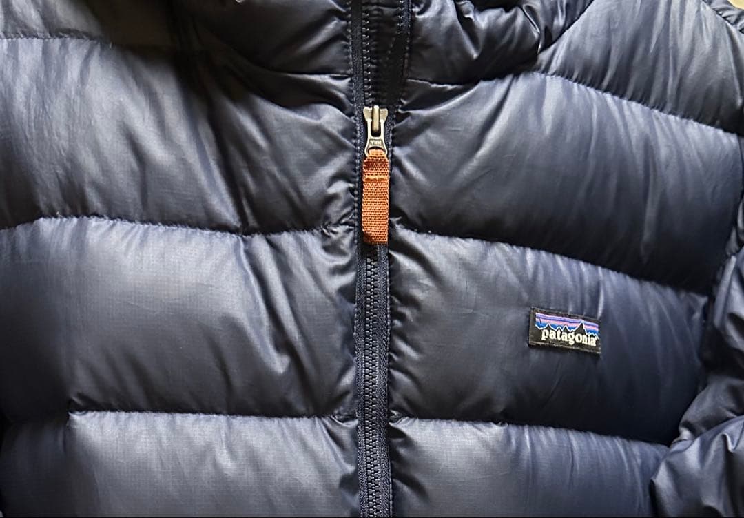 パタゴニア キッズ ハイロフト ダウン セーター フーディ XXL ネイビー