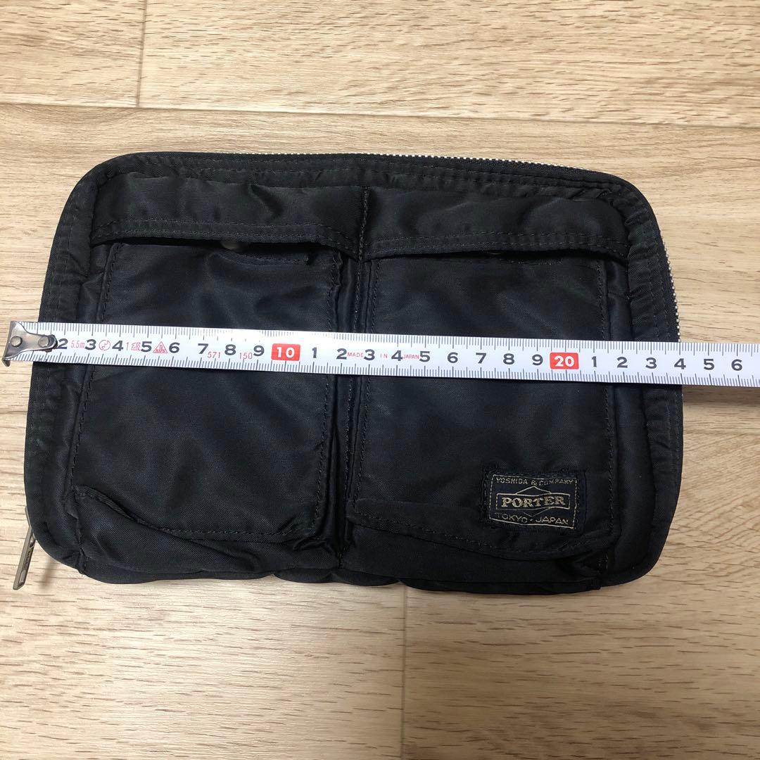 PORTER ブラックポーチ 約20cm x 13cm 手帳　システムバインダー