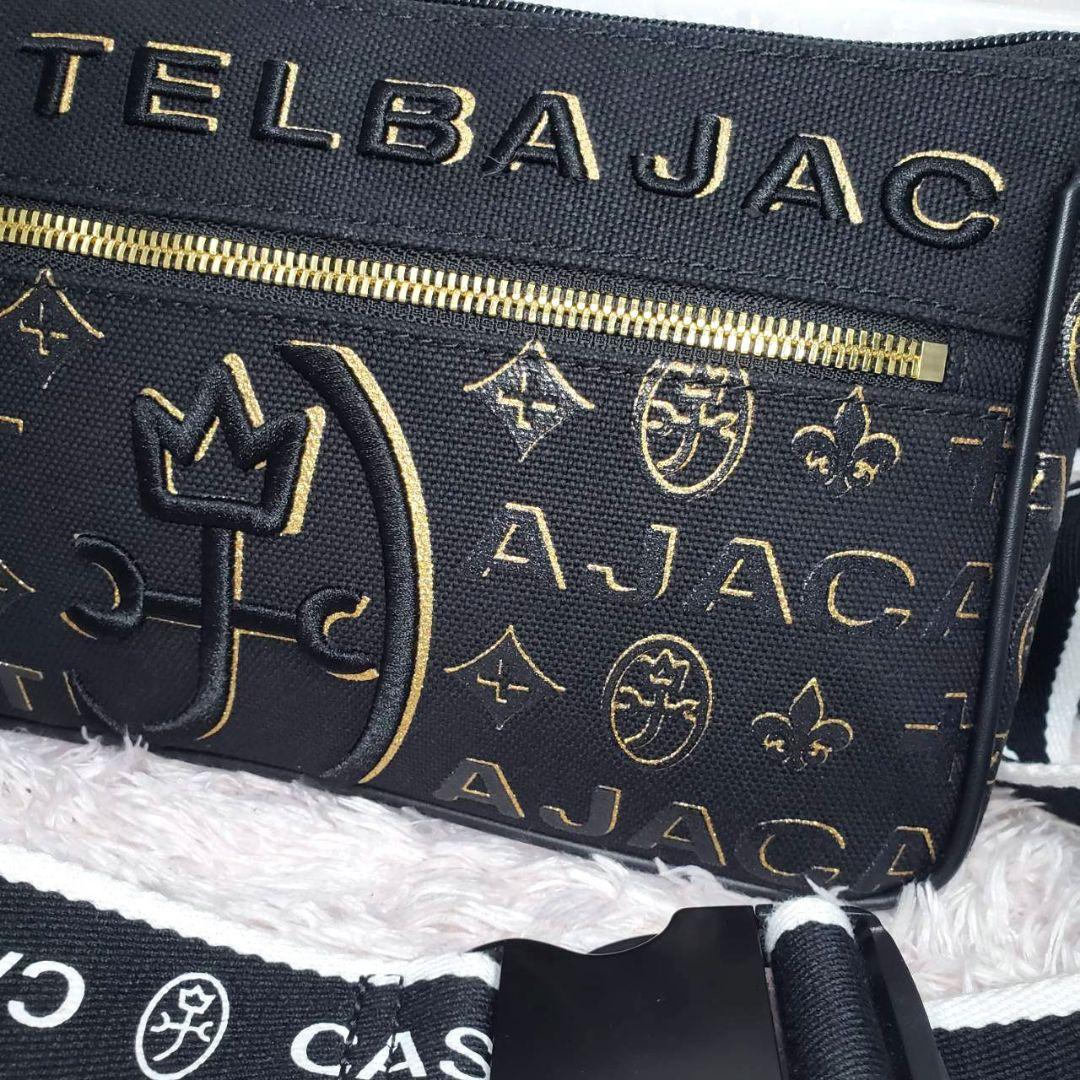 新作 極美品 カステルバジャック ゴールド×ブラックショルダーボディバッグ