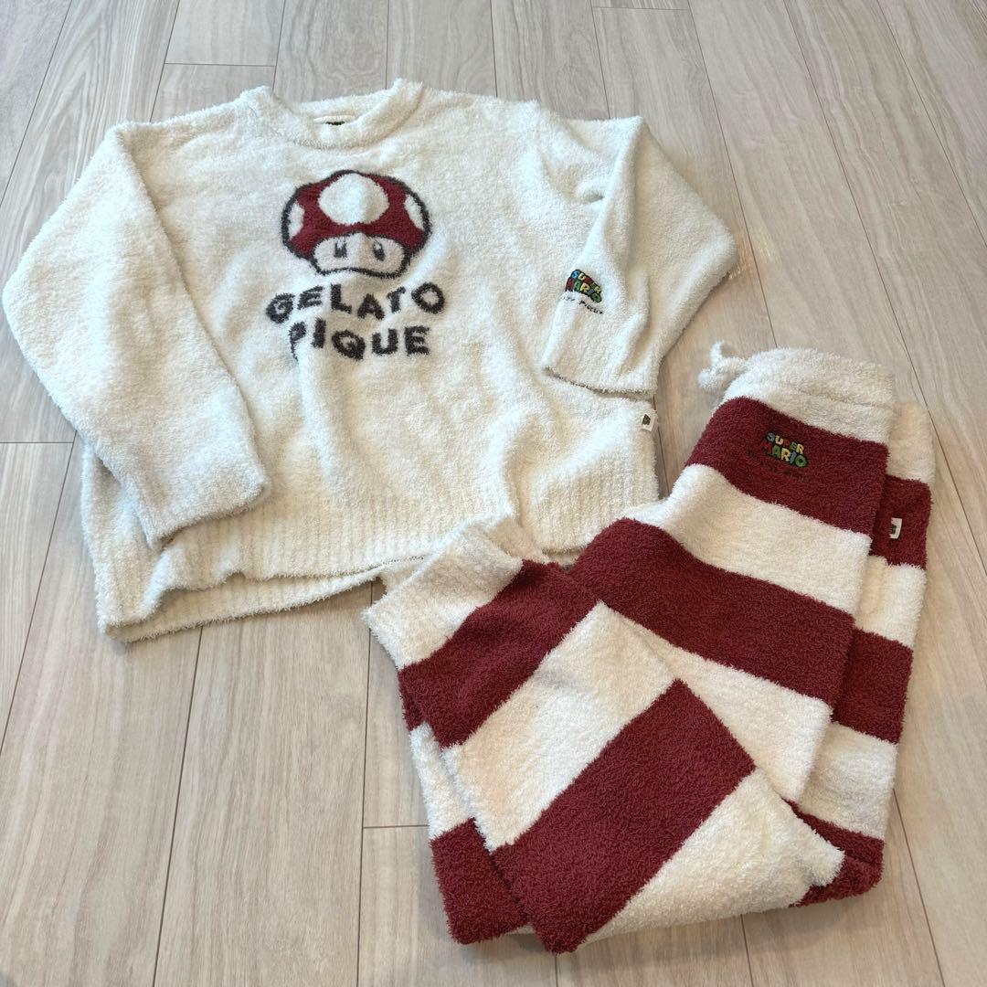 R*ん様 ジェラートピケ　キノピオ　上下セット　マリオコラボ