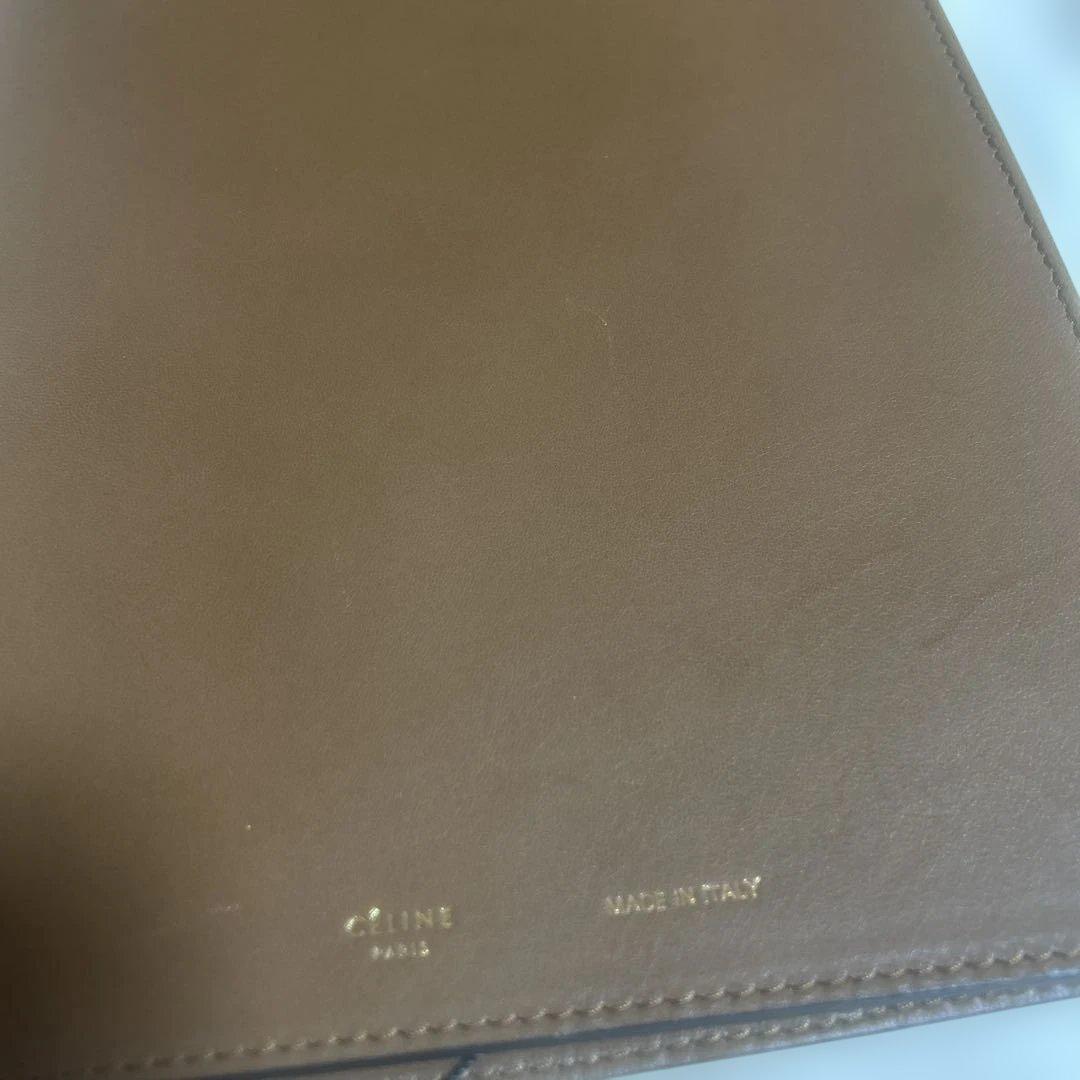 【未使用・キズあり】CÉLINE レザー iPadケース キャメル