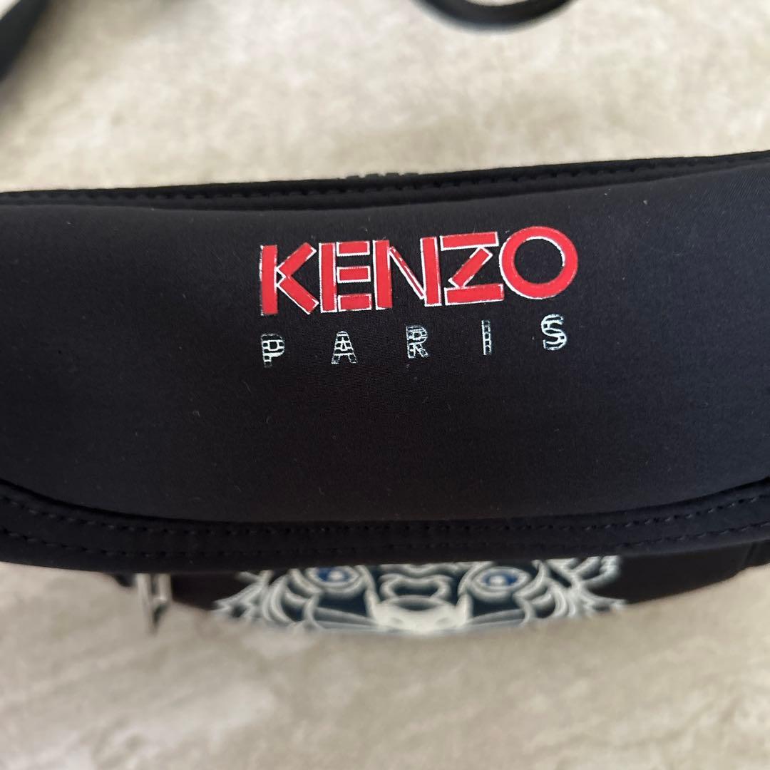 KENZO トラ刺繍 ボディバッグ ブラック
