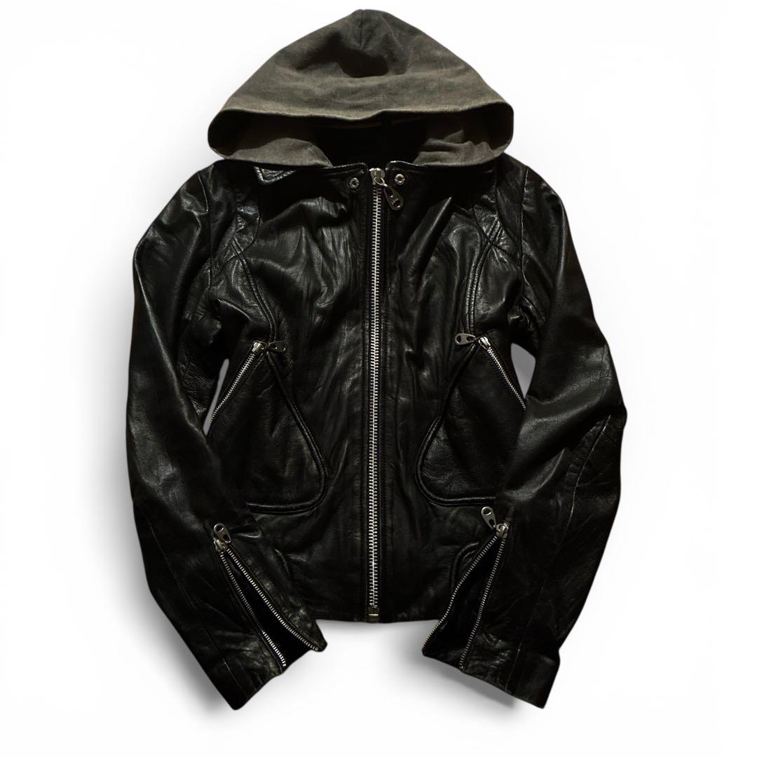 archive leather hoodie y2k お兄系 ekam lgb