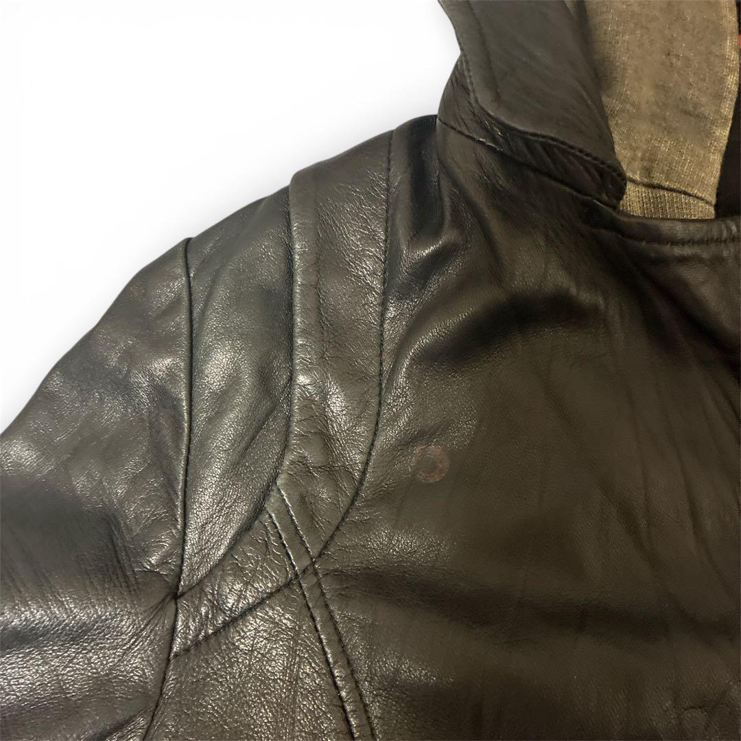 archive leather hoodie y2k お兄系 ekam lgb