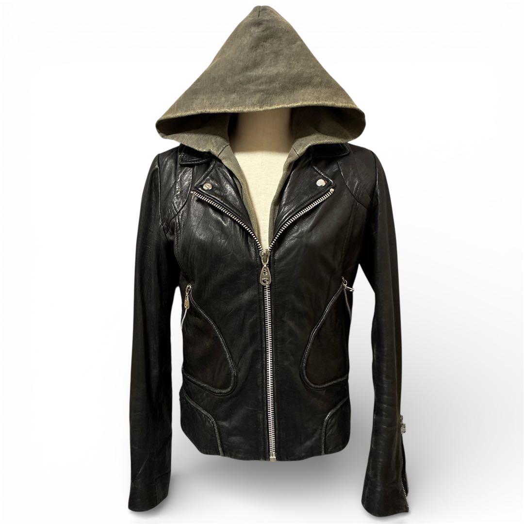 archive leather hoodie y2k お兄系 ekam lgb