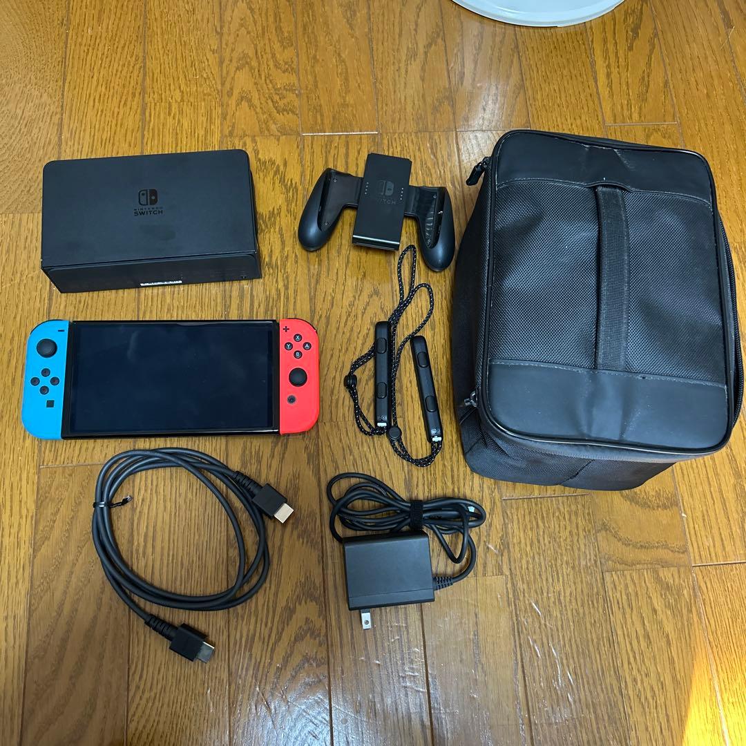 Nintendo Switch ネオンオレンジ/ブルー 本体 収納ポーチ付き