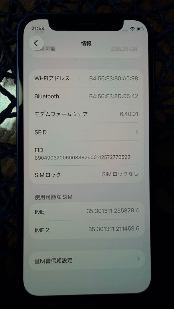 Apple iPhone 12mini 256G ブルー